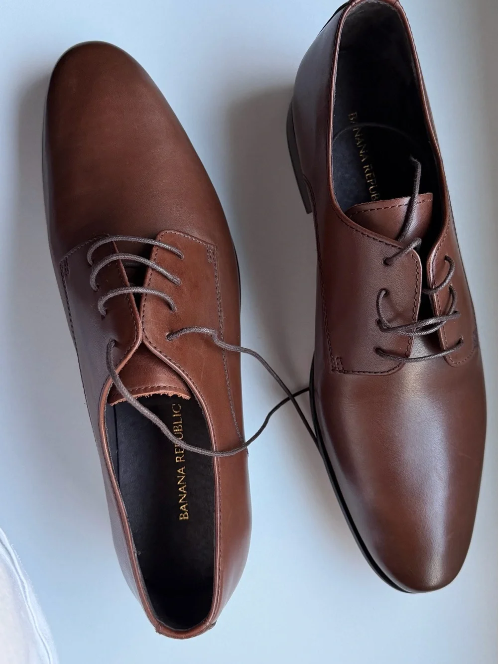 Banana Republic Men's Brown Leather Derby Shoes